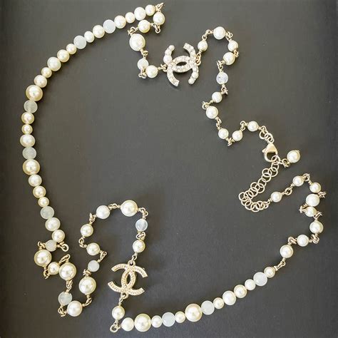 chanel cc long necklace|chanel long necklaces for sale.